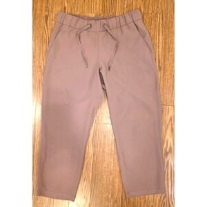 Lululemon Keep Moving Pants Women's Size 8 Pink Rose Cropped Elastic 15.5" Waist